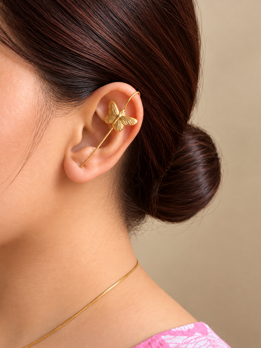 Small Golden flutter earrings
