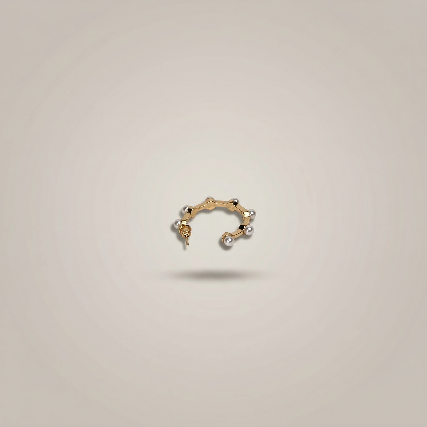 Gold Pearl Charm Ear Cuff - Image 1