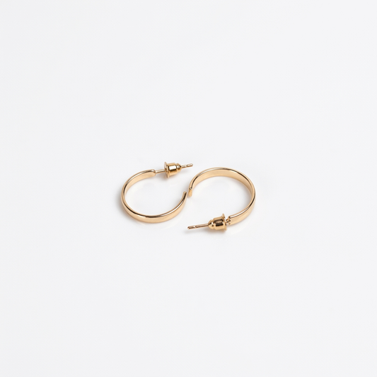 Mini Gold Hoop Earrings - Image 2