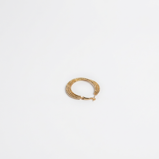 Textured Layered Hoop Earrings - Image 2