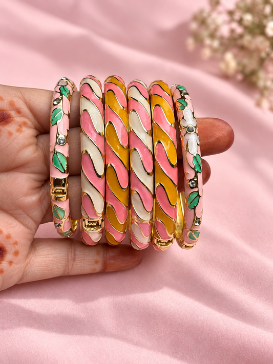 1 Pcs Navratri Rangoli Enamel Bangles
