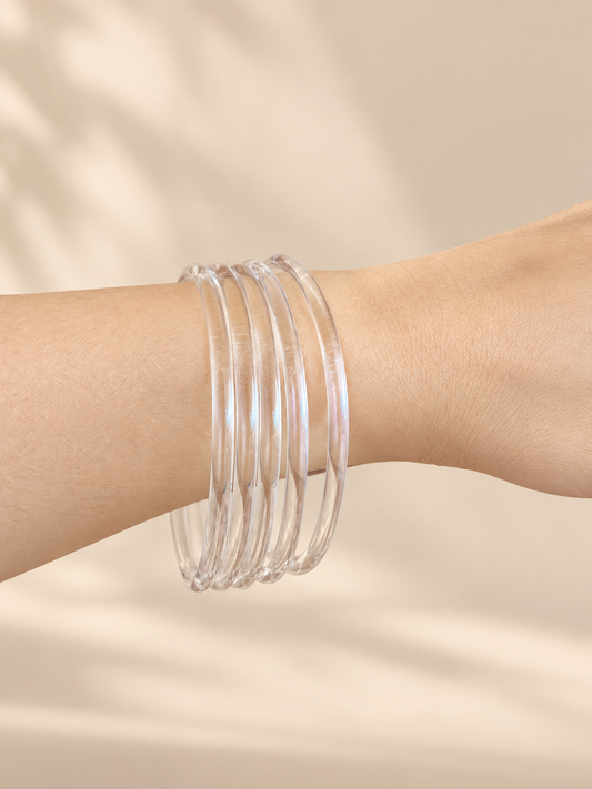 4 Pcs Navratri Crystal Glow Jelly Bangles