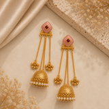 Sunehri Mehar Jhumkas