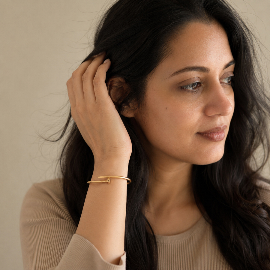 Golden Nail Bangle