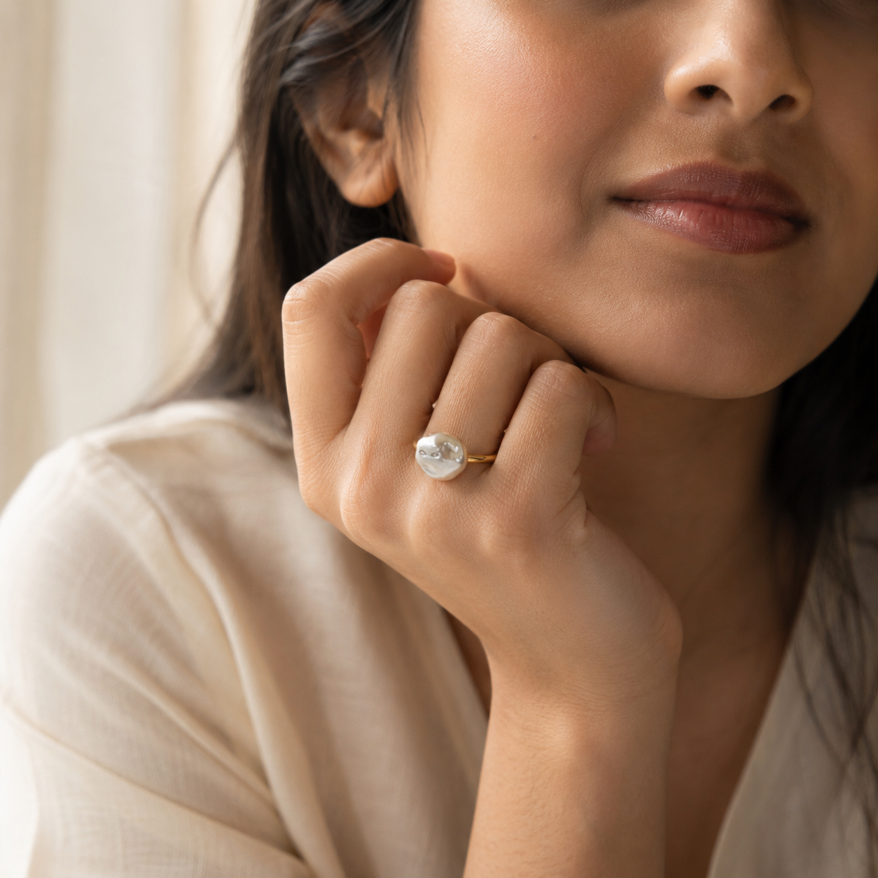 Gold Textured Ring