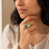 Gold Gem-Studded Ring