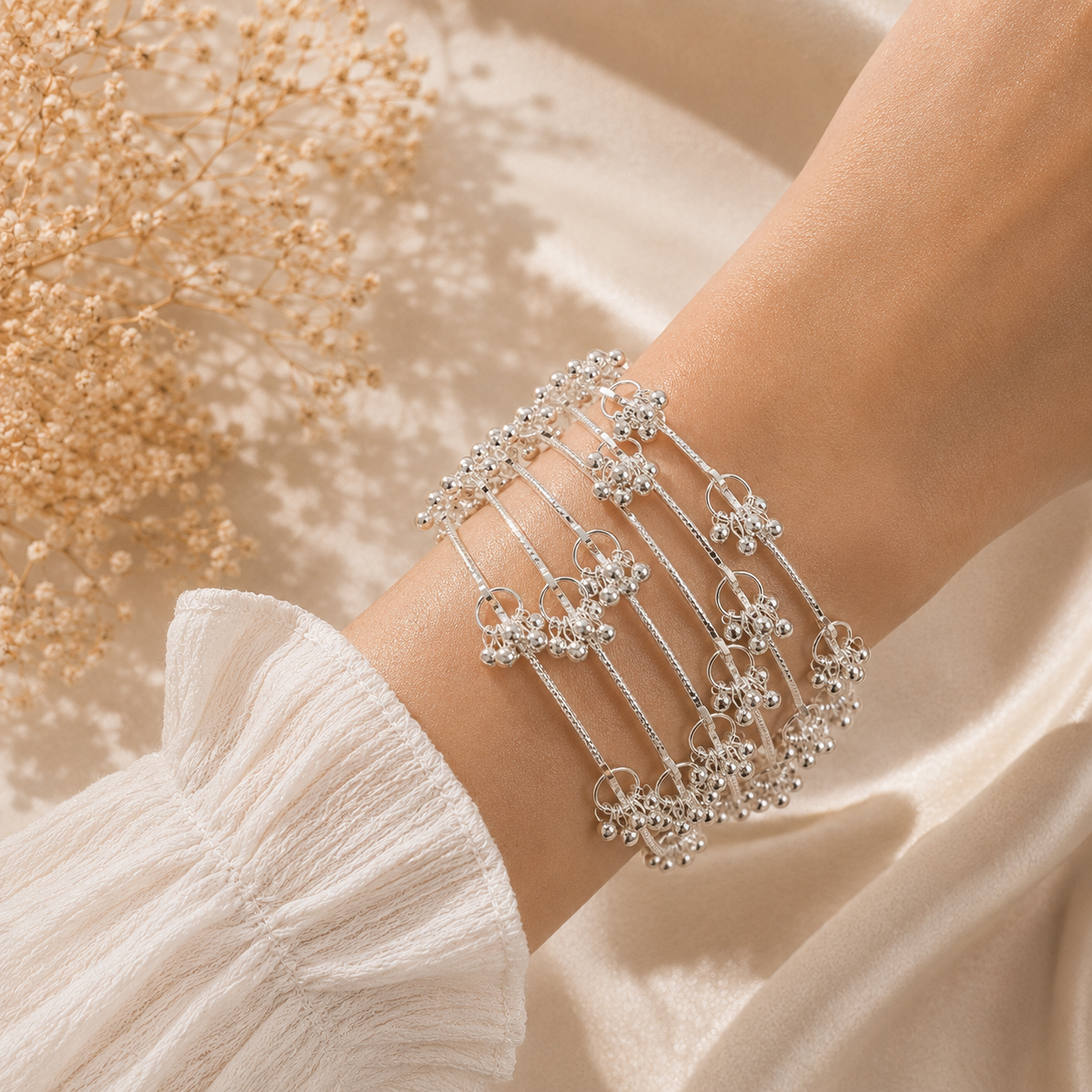 Kashmiri Silver Bangles