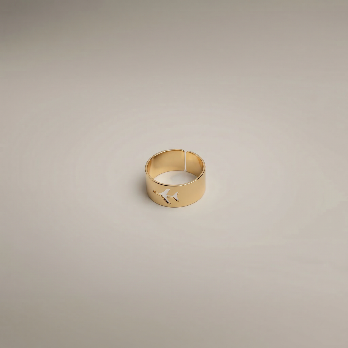 Airplane Cutout Band Ring - Image 1