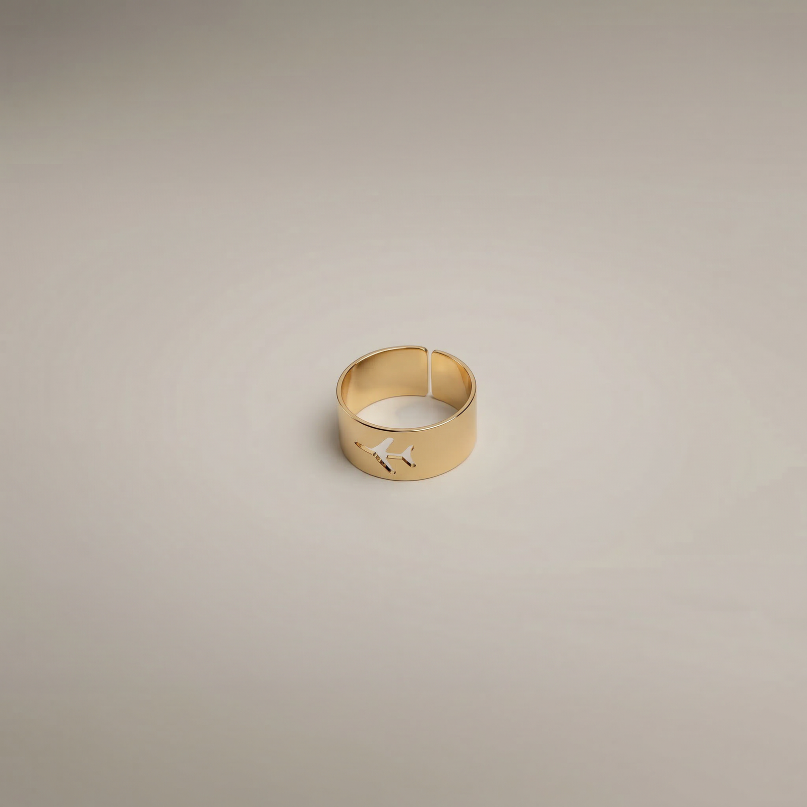 Airplane Cutout Band Ring - Image 1