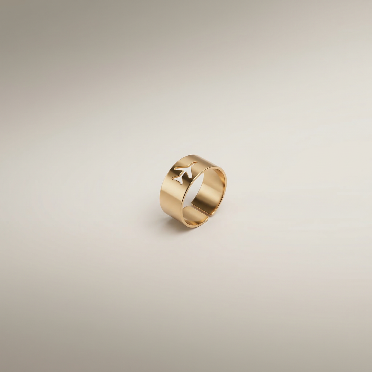 Airplane Cutout Band Ring - Image 2