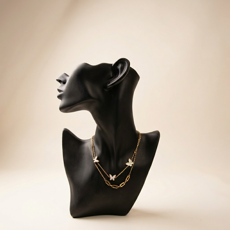 Butterfly Chain Layered Necklace - Image 1