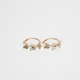 Butterfly Charm Hoop Earrings - Image 4