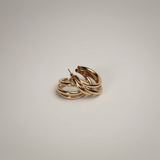 Chunky Double Hoop Earrings - Image 3