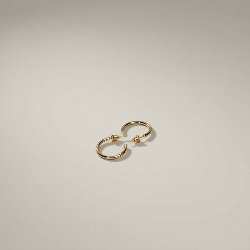 Classic Slim Hoop Earrings - Image 1
