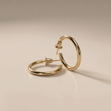 Classic Slim Hoop Earrings - Image 2