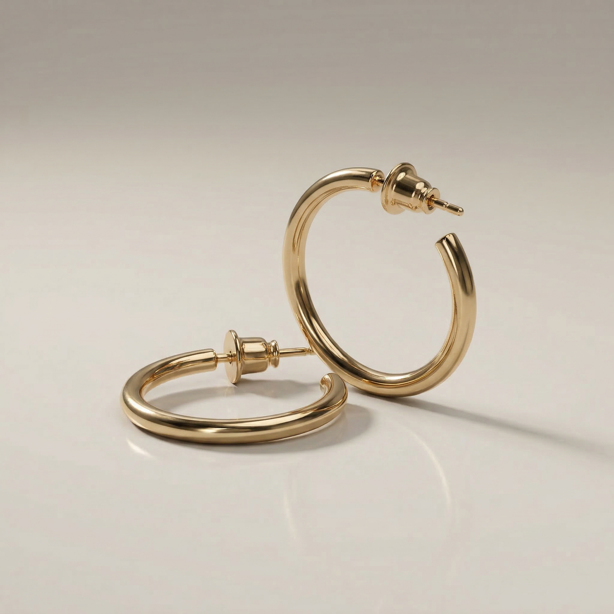 Classic Slim Hoop Earrings - Image 4