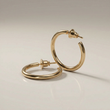 Classic Slim Hoop Earrings - Image 4