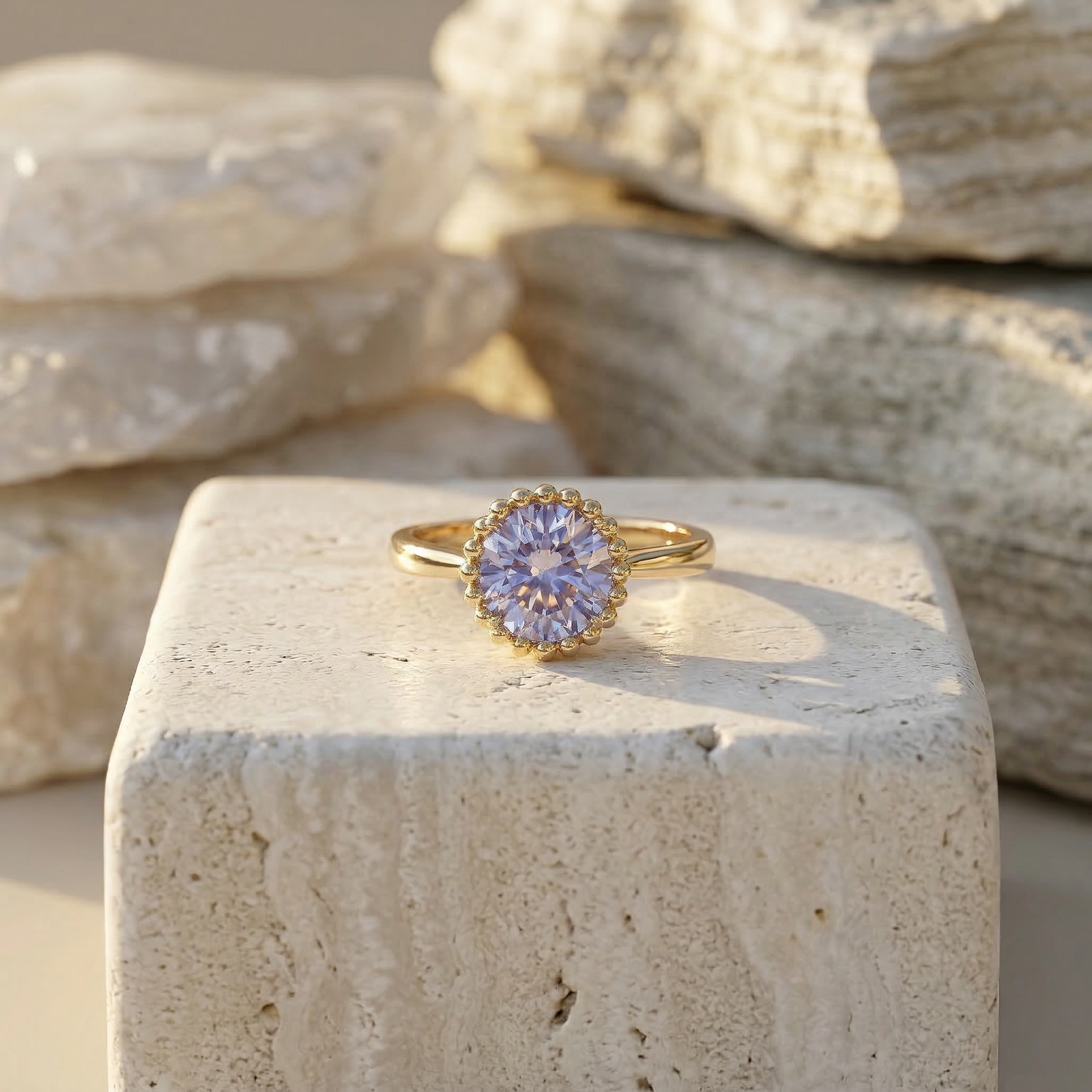 Crystal Crown Solitaire Ring - Image 1
