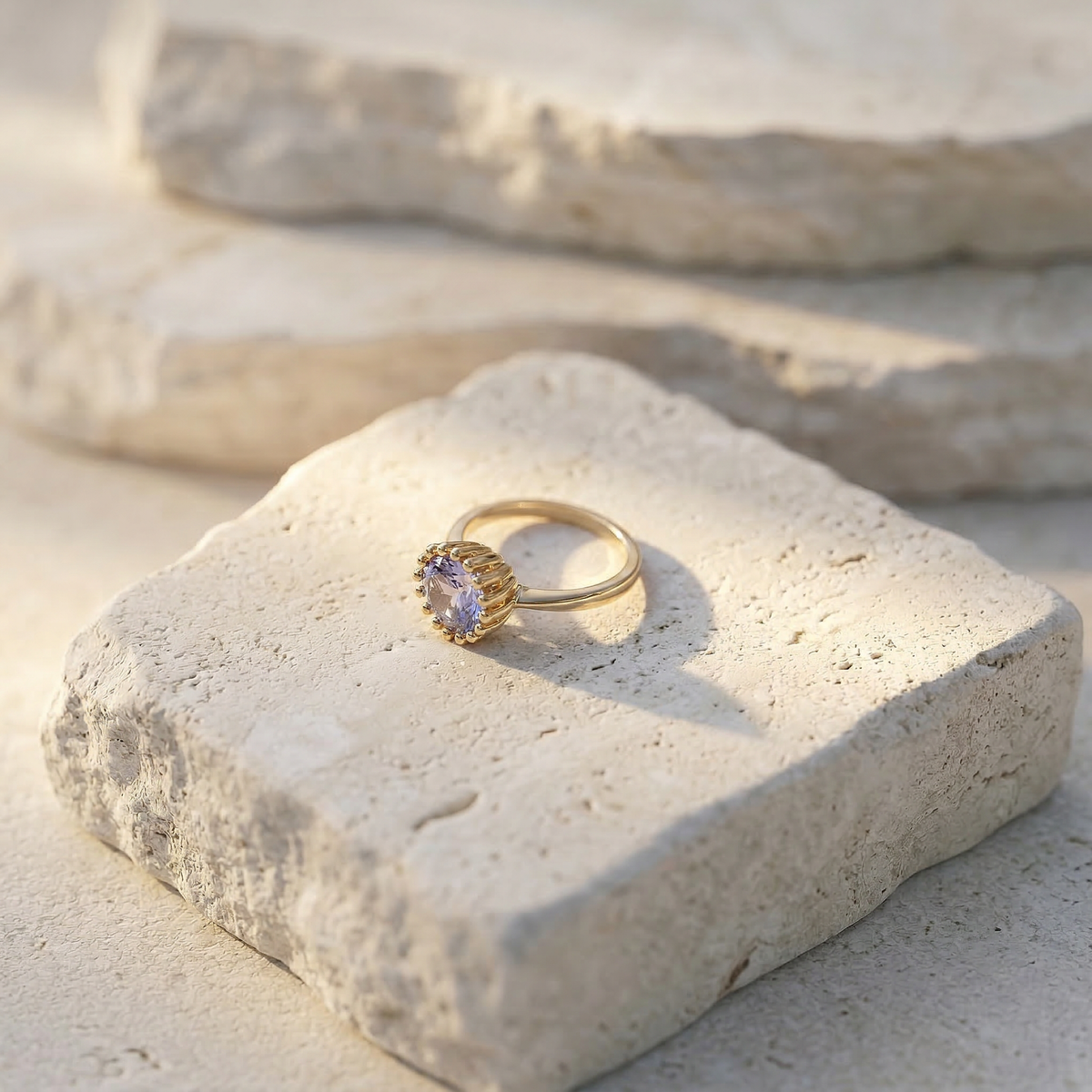 Crystal Crown Solitaire Ring - Image 3