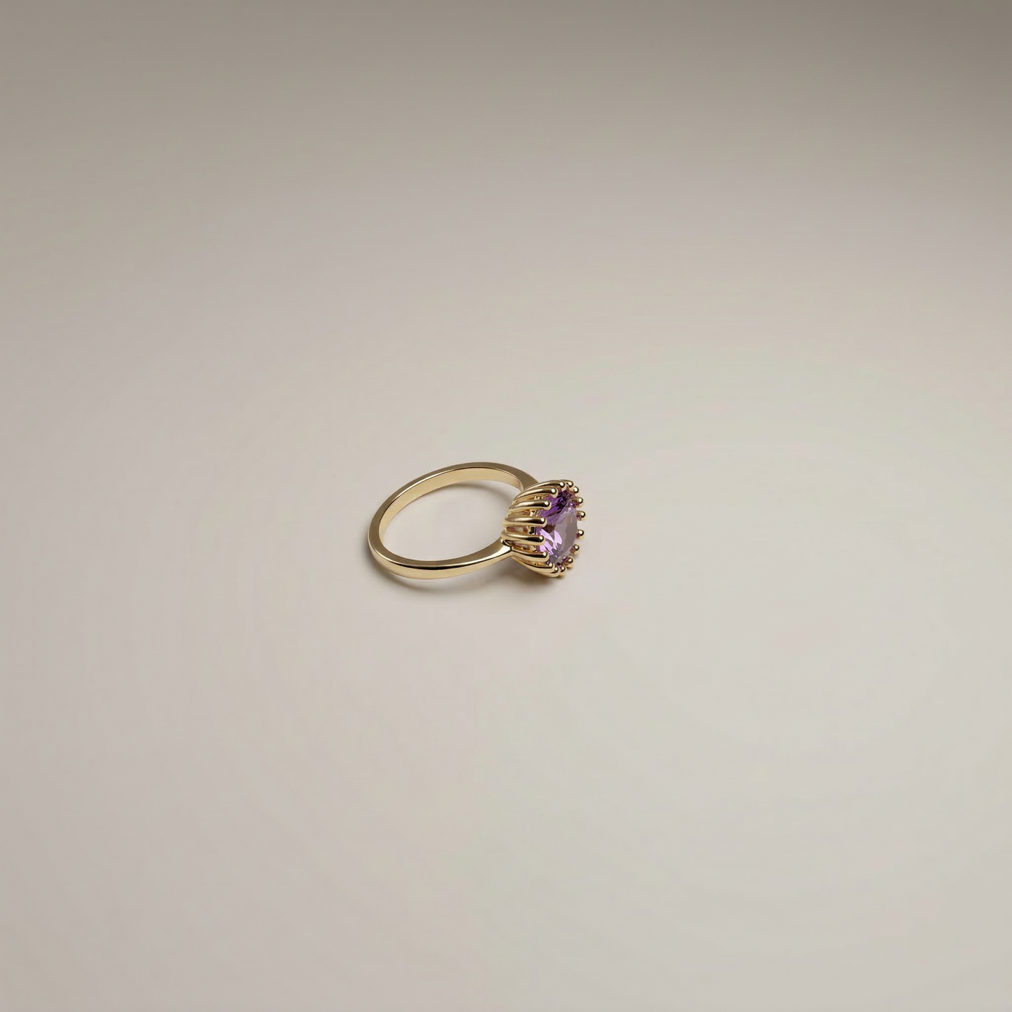 Crystal Crown Solitaire Ring - Image 5