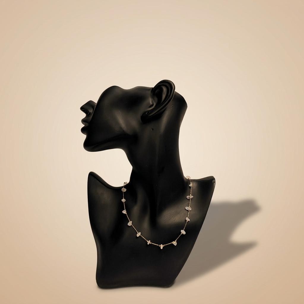 Crystal Heart Station Necklace - Image 1
