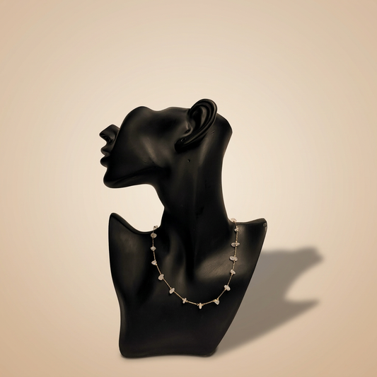 Crystal Heart Station Necklace - Image 1