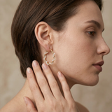 Crystal Link Hoop Earrings - Image 3