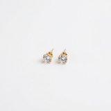 Crystal Solitaire Stud Earrings - Image 1
