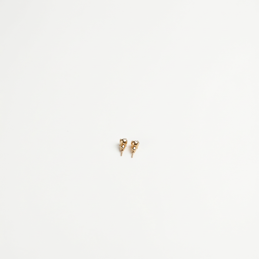 Crystal Solitaire Stud Earrings - Image 2