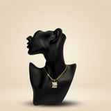 Crystal Square Pendant Necklace - Image 1