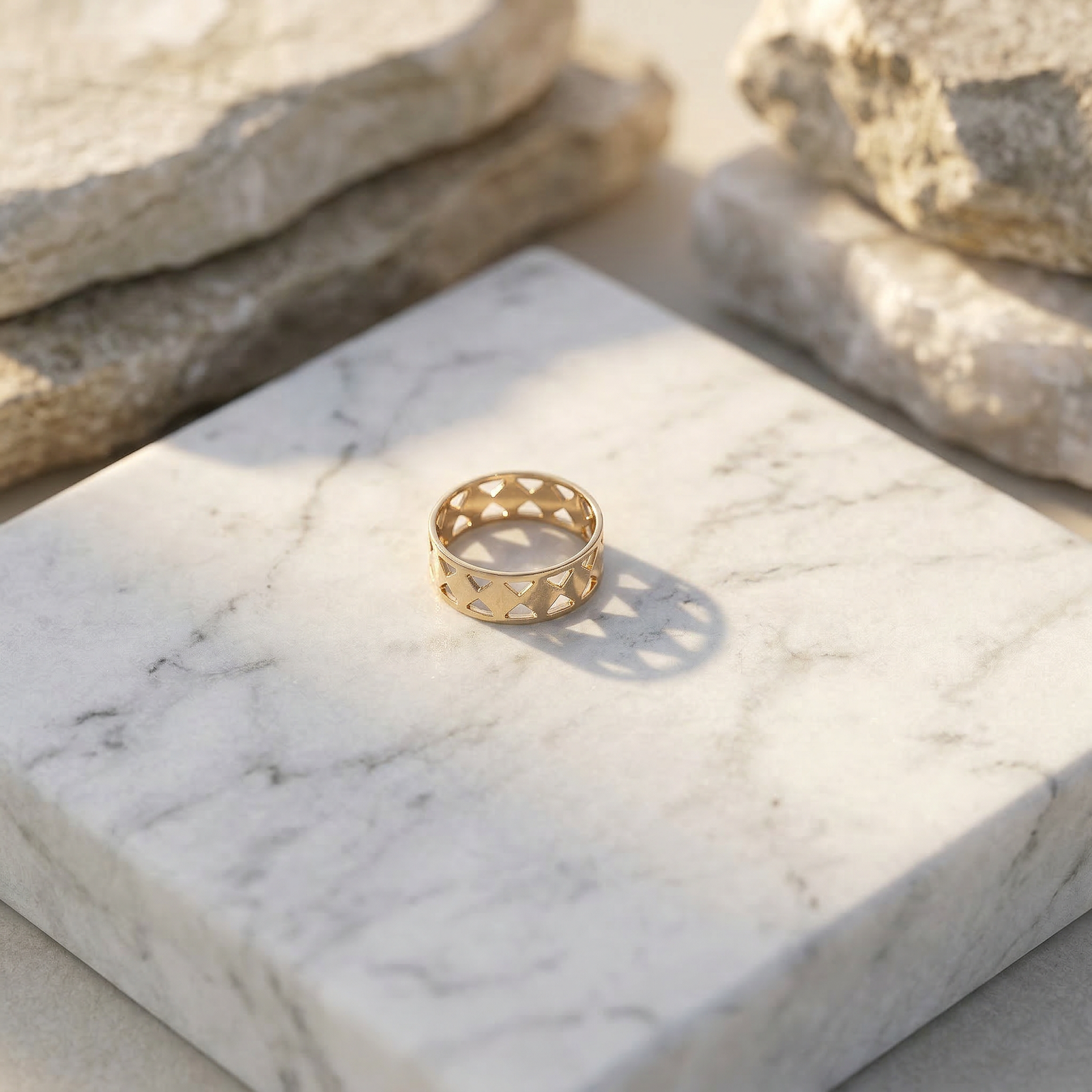 Diamond Lattice Band Ring - Image 1