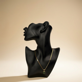Emerald Rectangle Pendant Necklace - Image 1