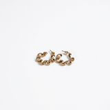 Gold Chain Link Hoop Earrings - Image 3