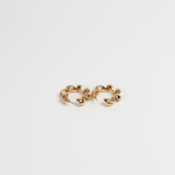 Gold Chain Link Hoop Earrings - Image 4