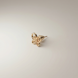 Gold Filigree Butterfly Stud Earrings - Image 1