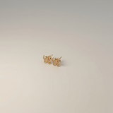 Gold Filigree Butterfly Stud Earrings - Image 3