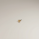Gold Flower Stud Earrings - Image 1