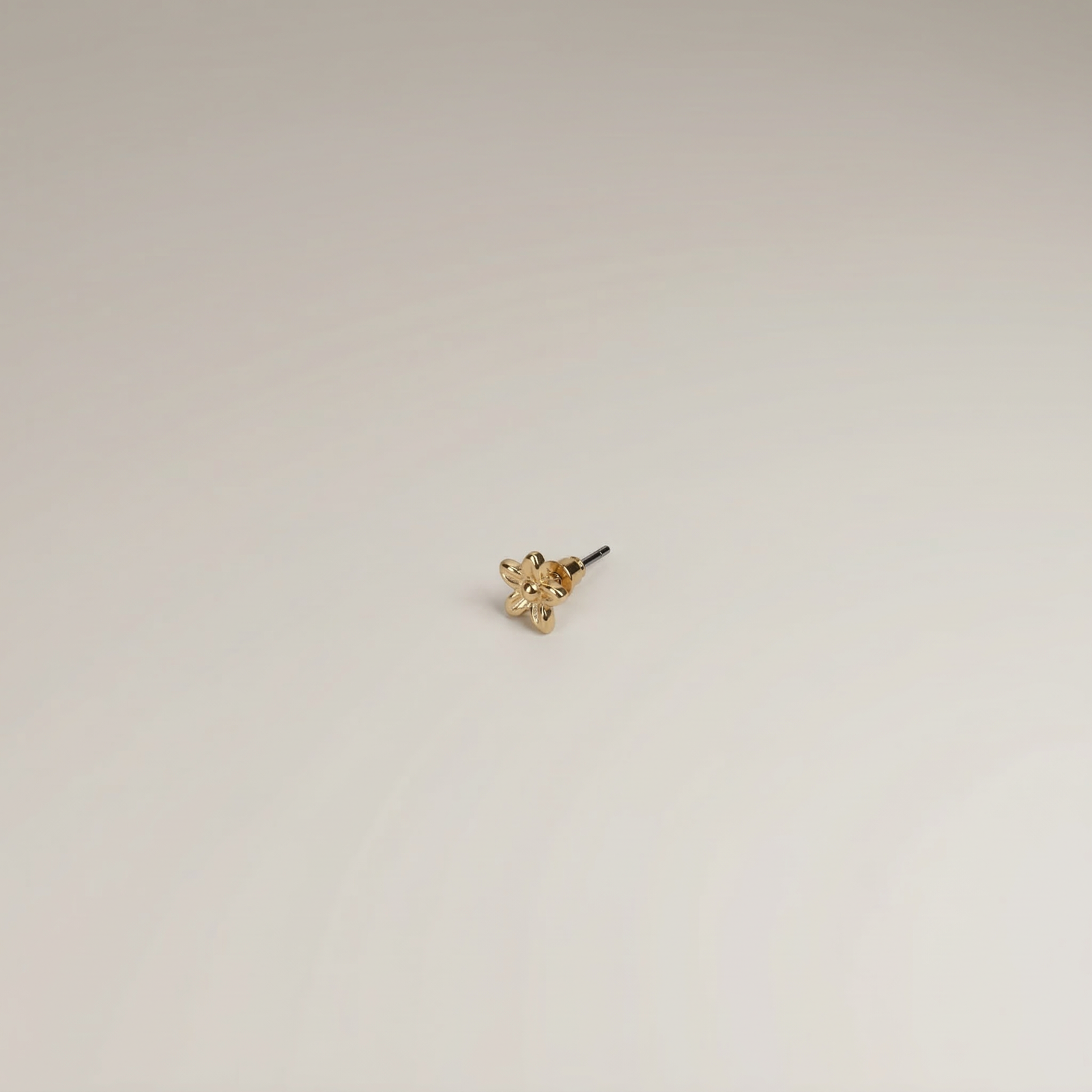 Gold Flower Stud Earrings - Image 1