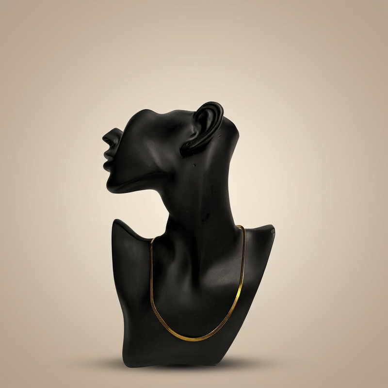 Gold Herringbone Chain Necklace - Image 1
