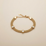 Gold Mesh Crystal Bracelet - Image 1
