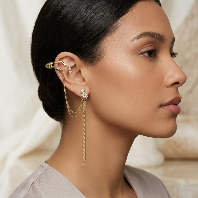 Gold Multi Cuff Ear Set - Image 1
