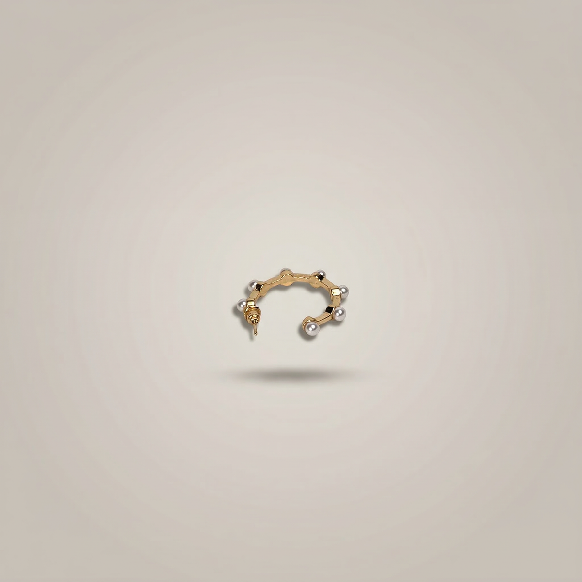 Gold Pearl Charm Ear Cuff - Image 1