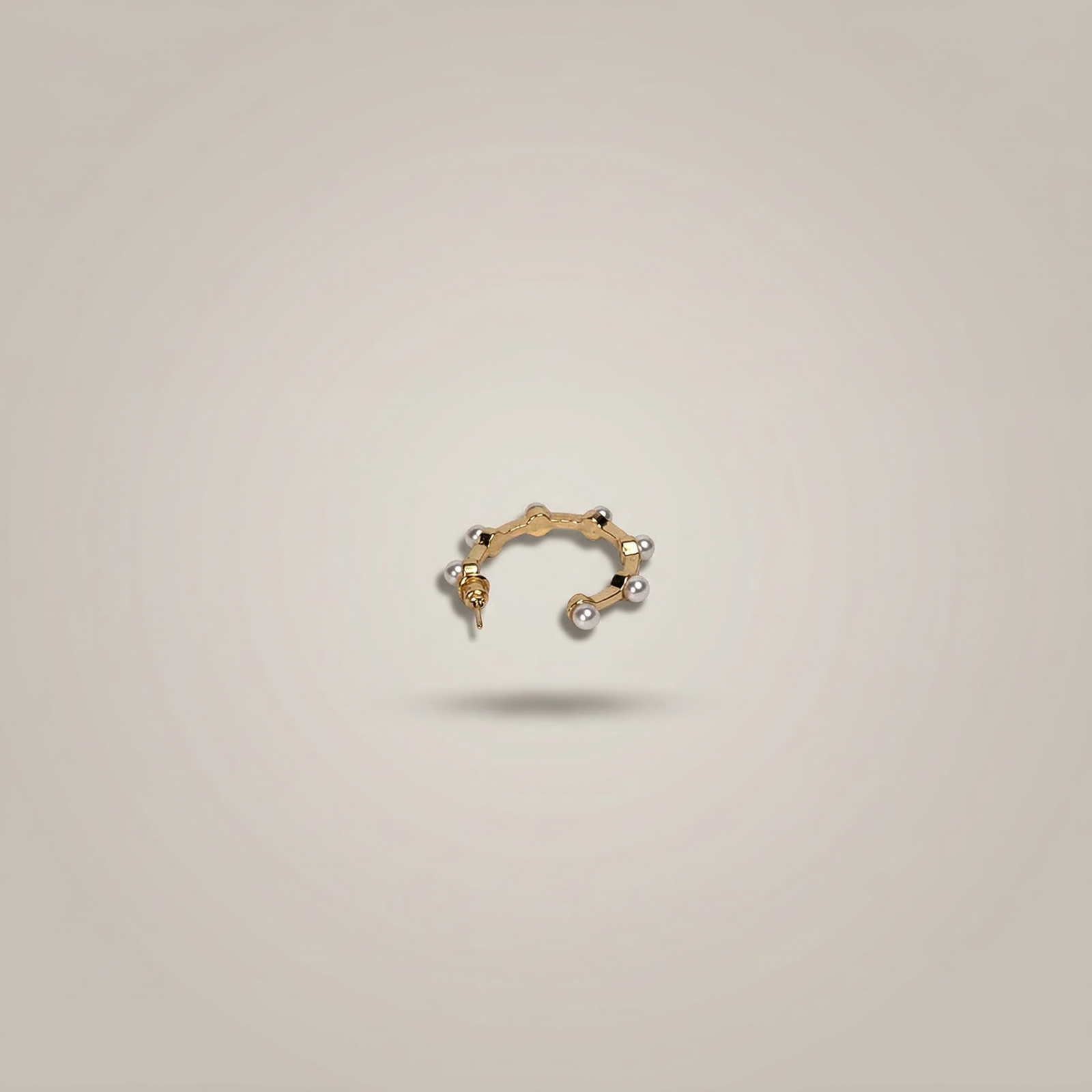 Gold Pearl Charm Ear Cuff - Image 1