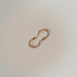 Gold Textured Mini Hoop Earrings - Image 1