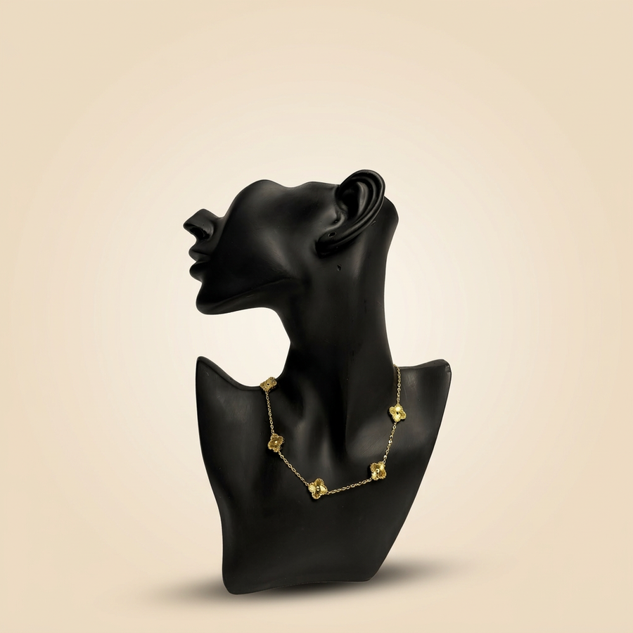 Golden Clover Station Necklace - Image 1