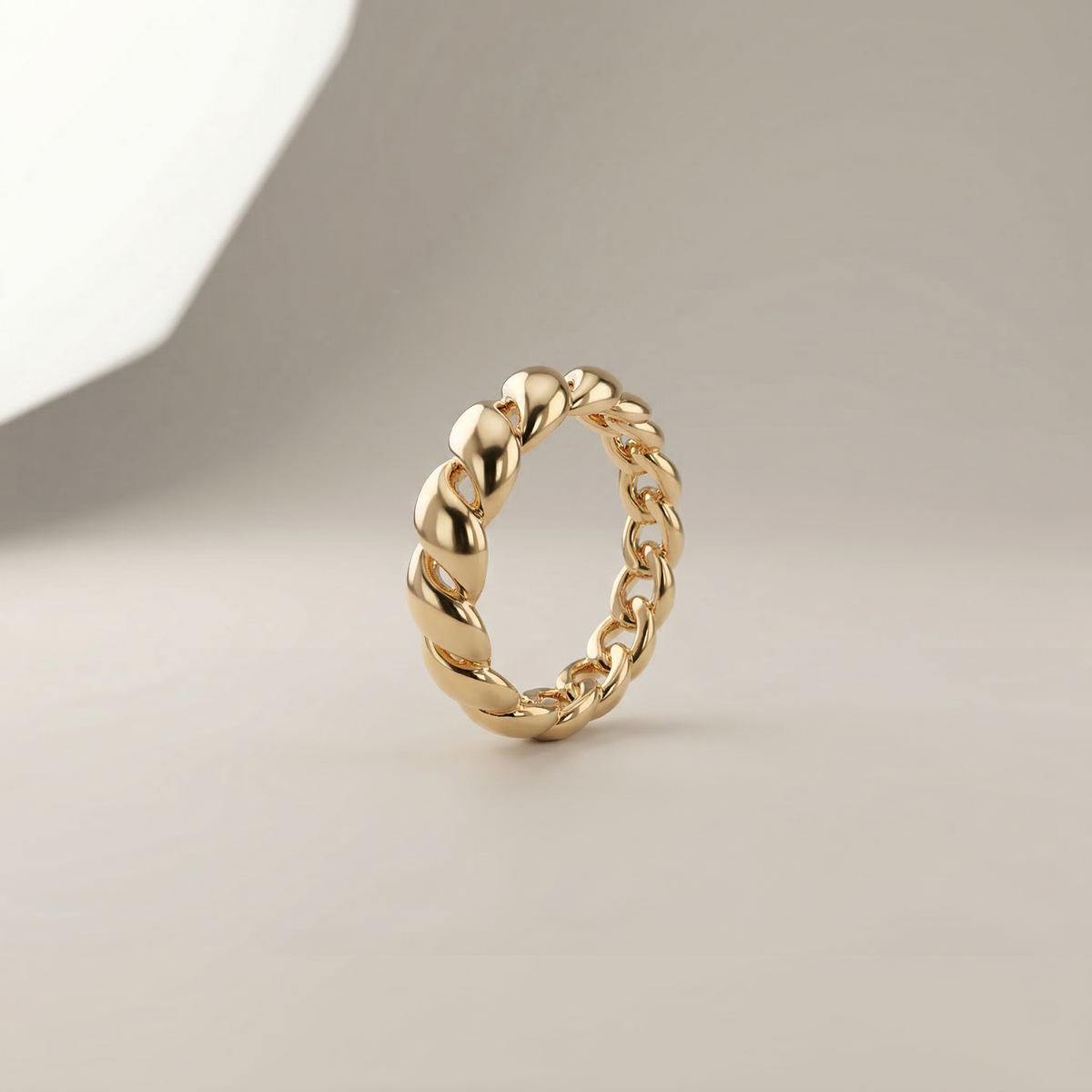 Golden Curb Chain Ring - Image 1