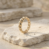 Golden Curb Chain Ring - Image 2