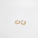 Golden Scallop Hoop Earrings - Image 2