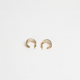 Golden Triple Hoop Earrings - Image 3