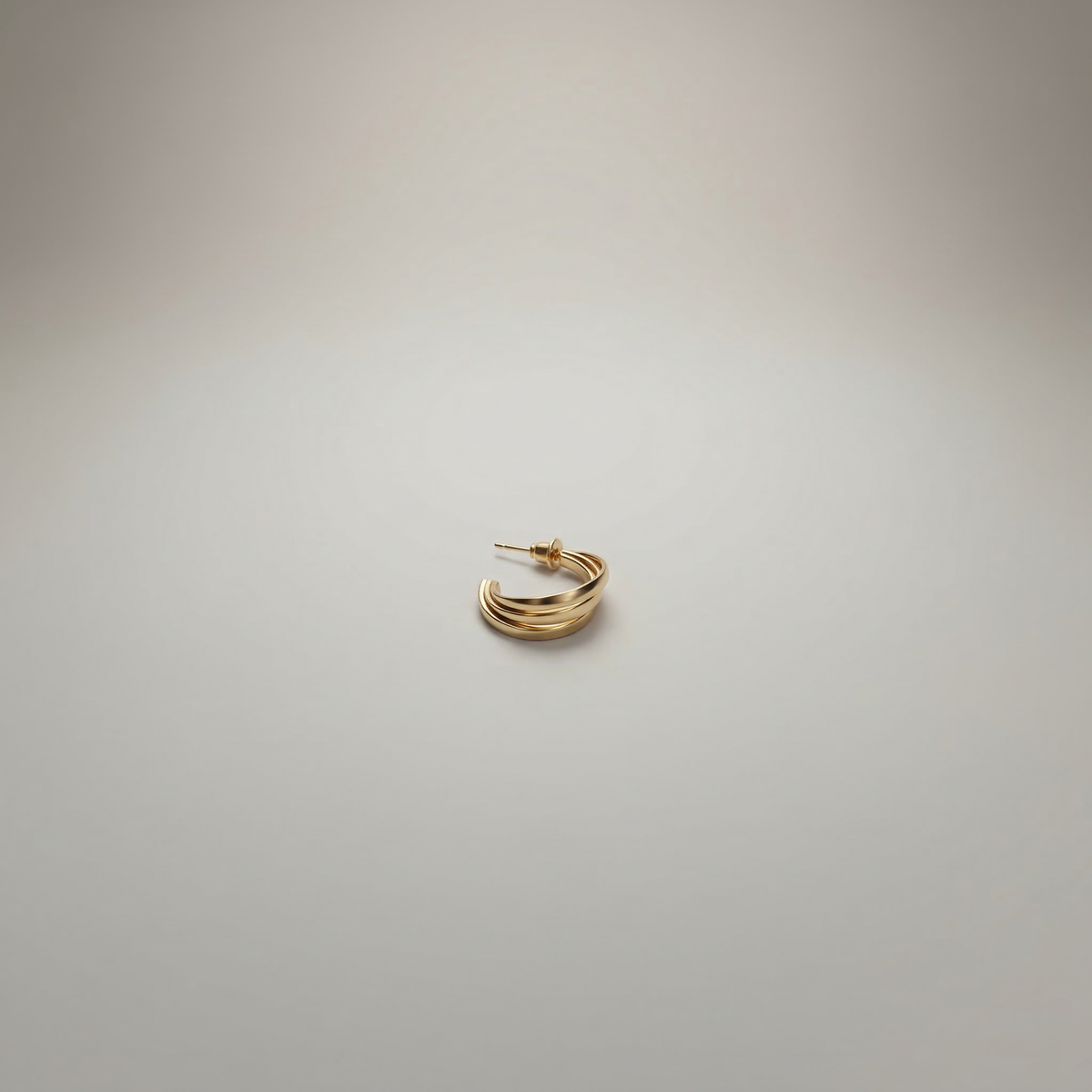 Knotted Double Band Hoop Earrings - Image 2